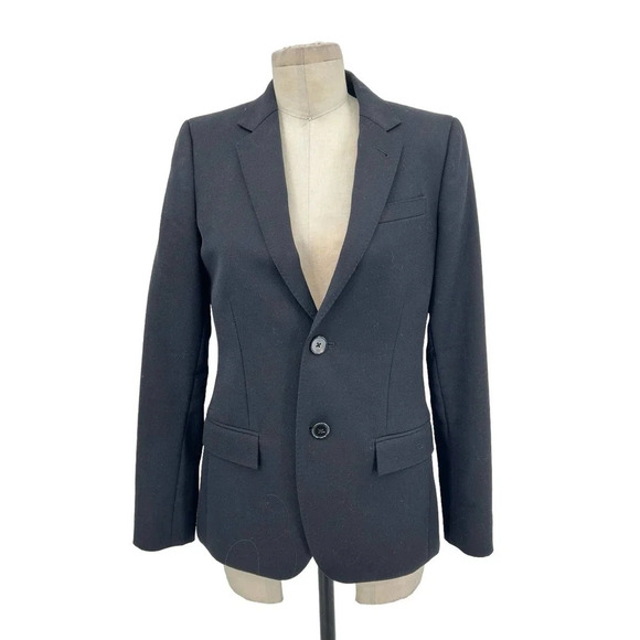 J. Crew Ludlow Blazer Black Luxe Matte Wool Gabardine Size 6 - Picture 2 of 9